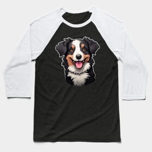 Cute Border Collie Dogs Funny Border Collie Baseball T-Shirt